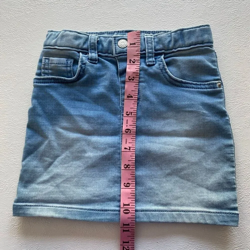 Cat & Jack Toddler Girls Denim Skirt 4T Light Wash Ultimate Stretch